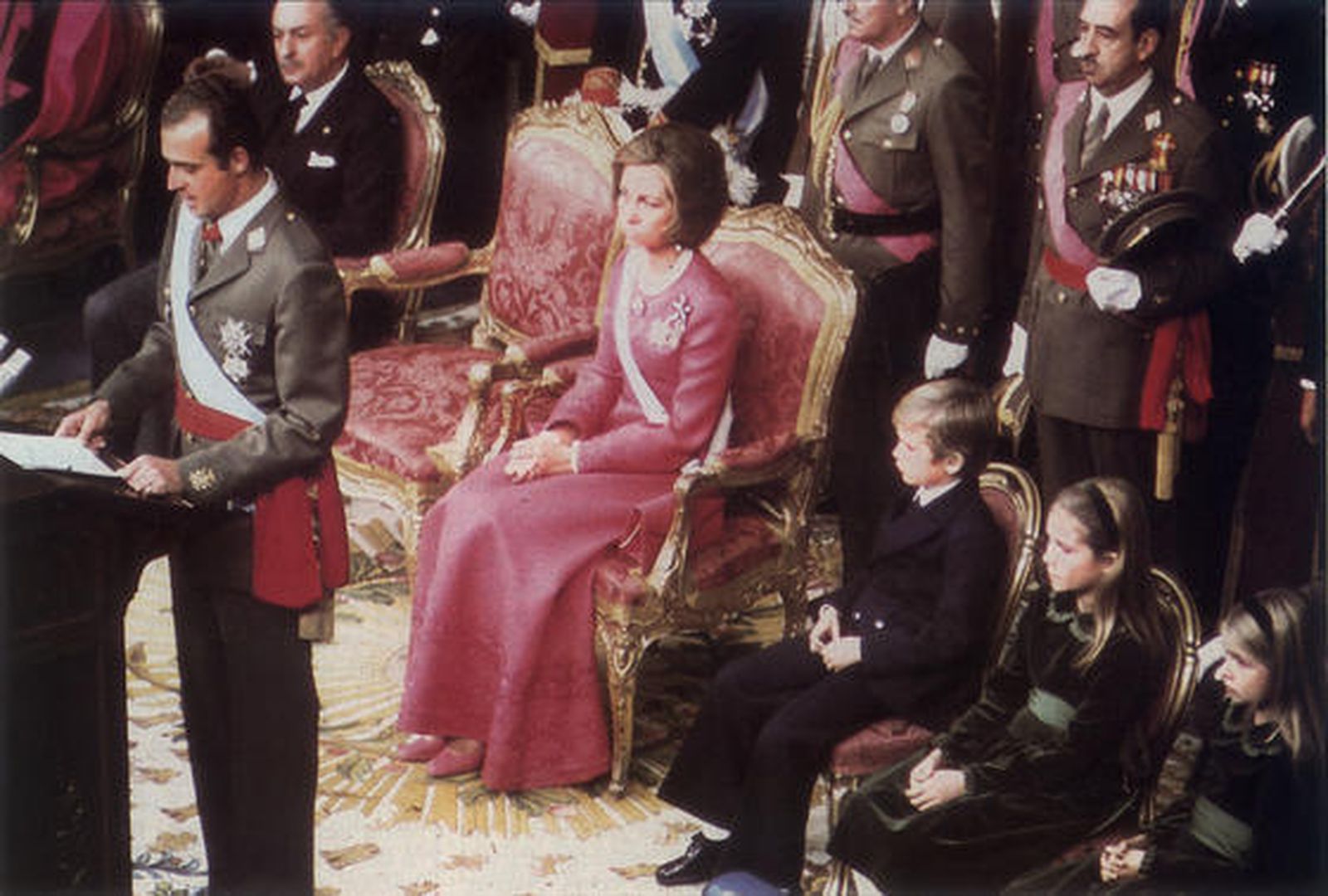 Proclamación de Juan Carlos de Borbón y Borbón como Juan Carlos I Rey de España. Madrid 22 de noviembre de 1975. / Efe