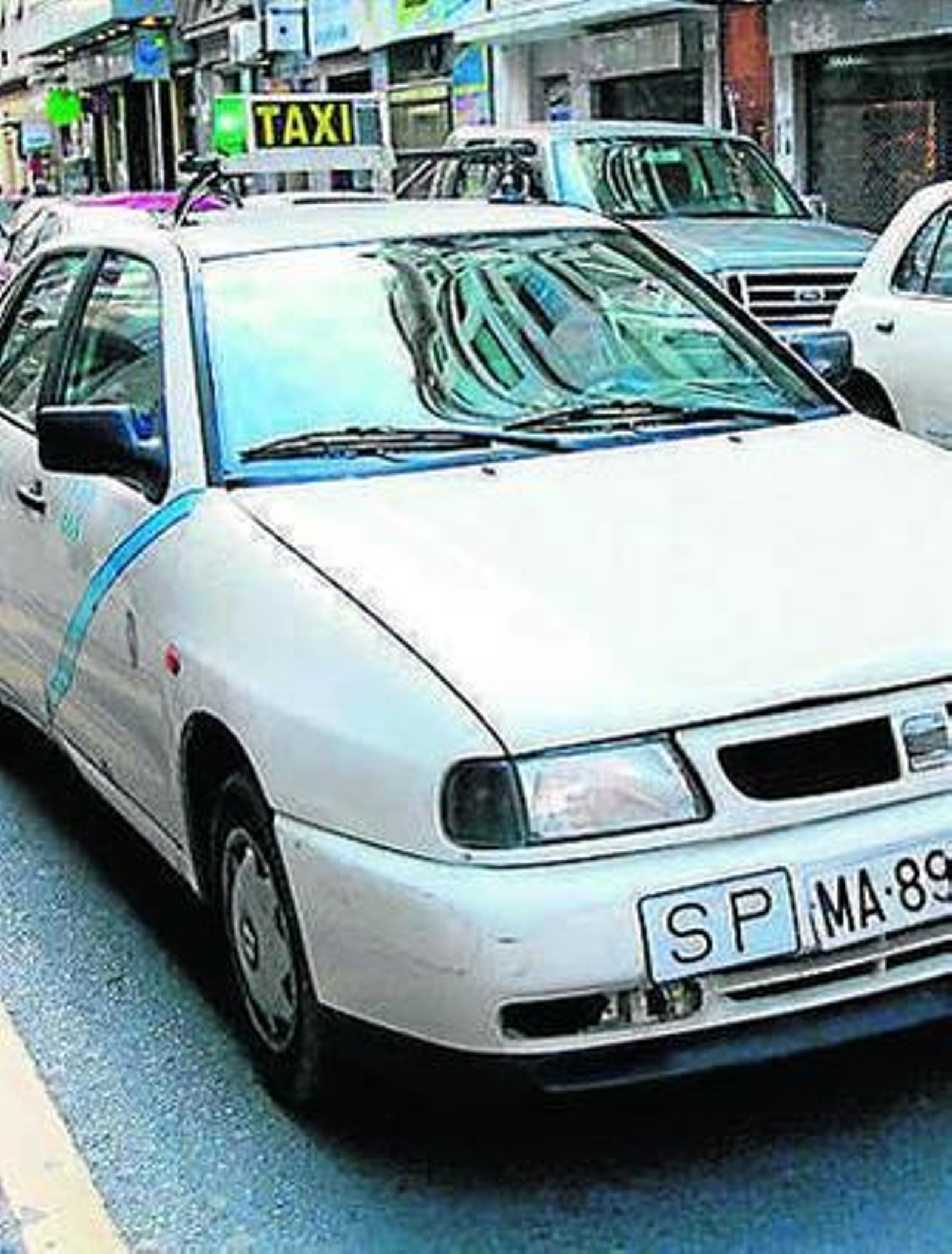 Un taxi en la capital.
