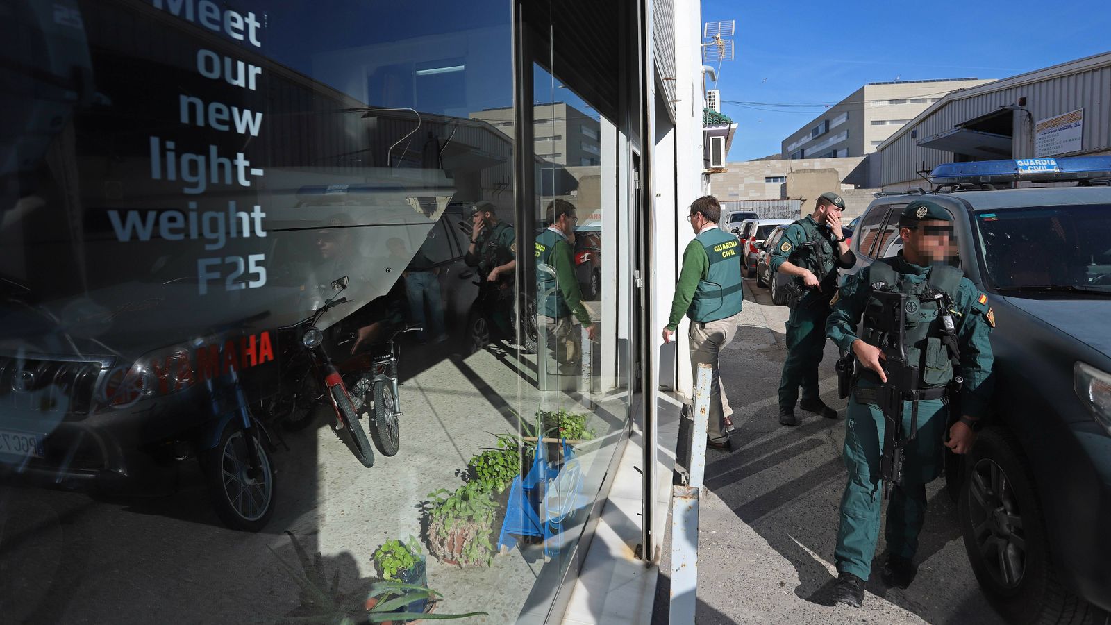 Fotos de los registros de la Guardia Civil en La Línea