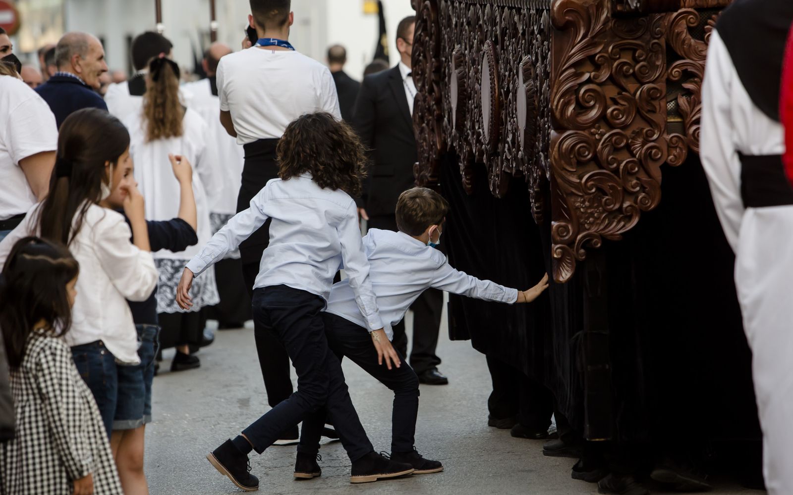 Las imágenes de la cofradía de la soledad en la Semana Santa de Chiclana 2022