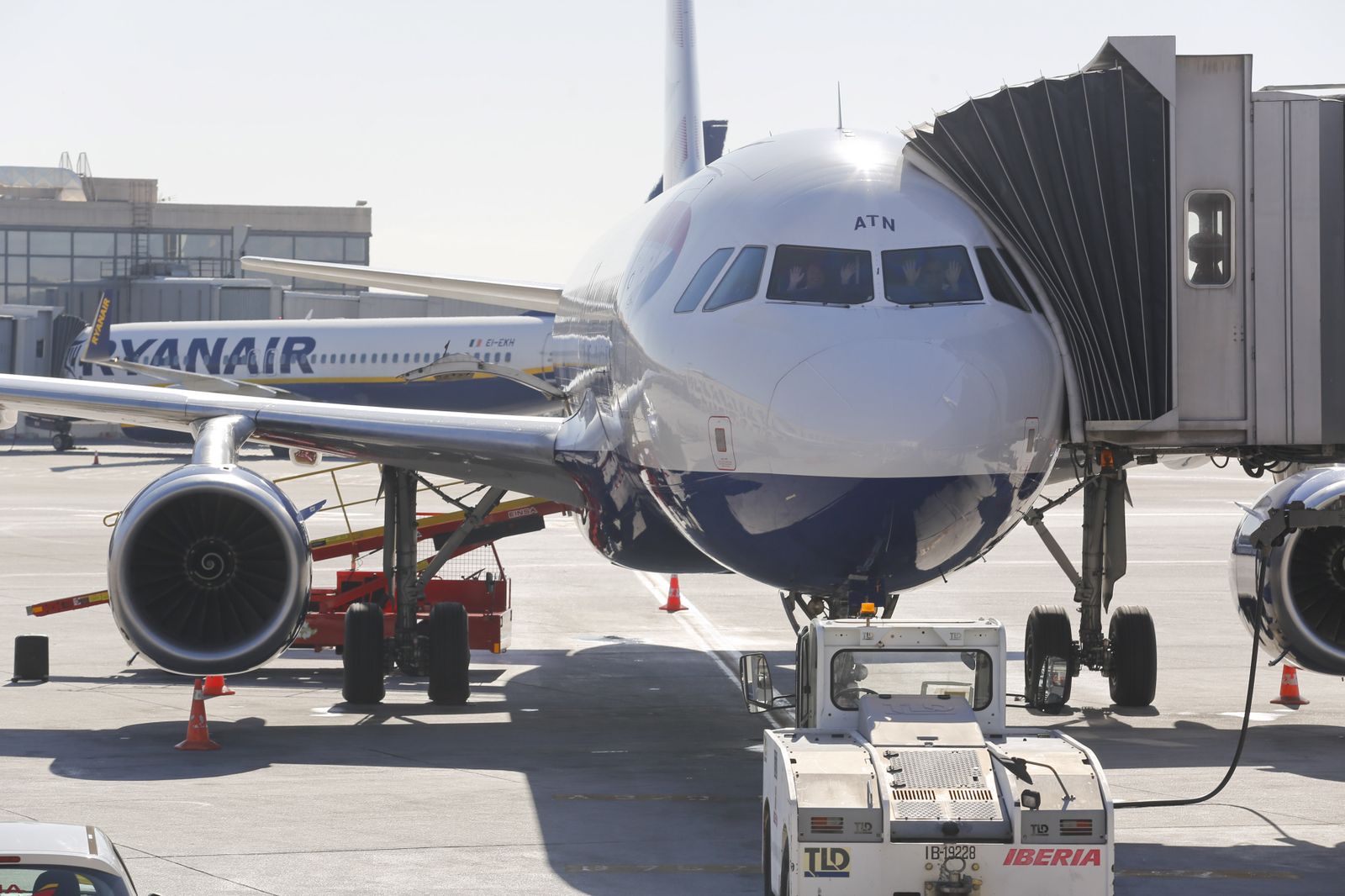 Un avión en el aeropuerto de Málaga
