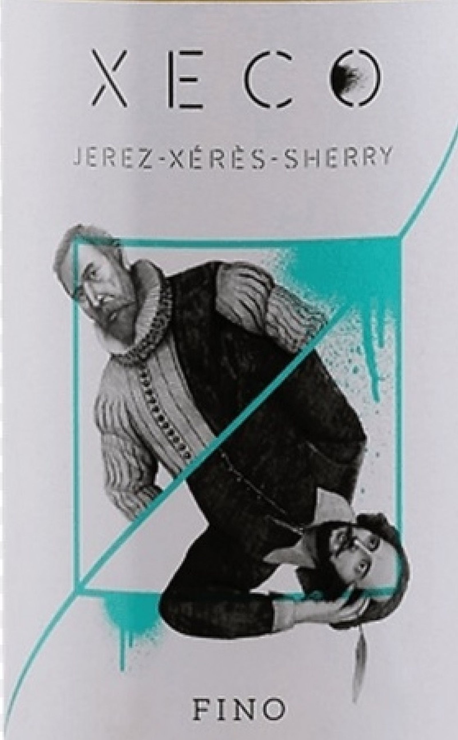 Cervantes en la etiqueta de la serie de vinos embotellado por Xeco.