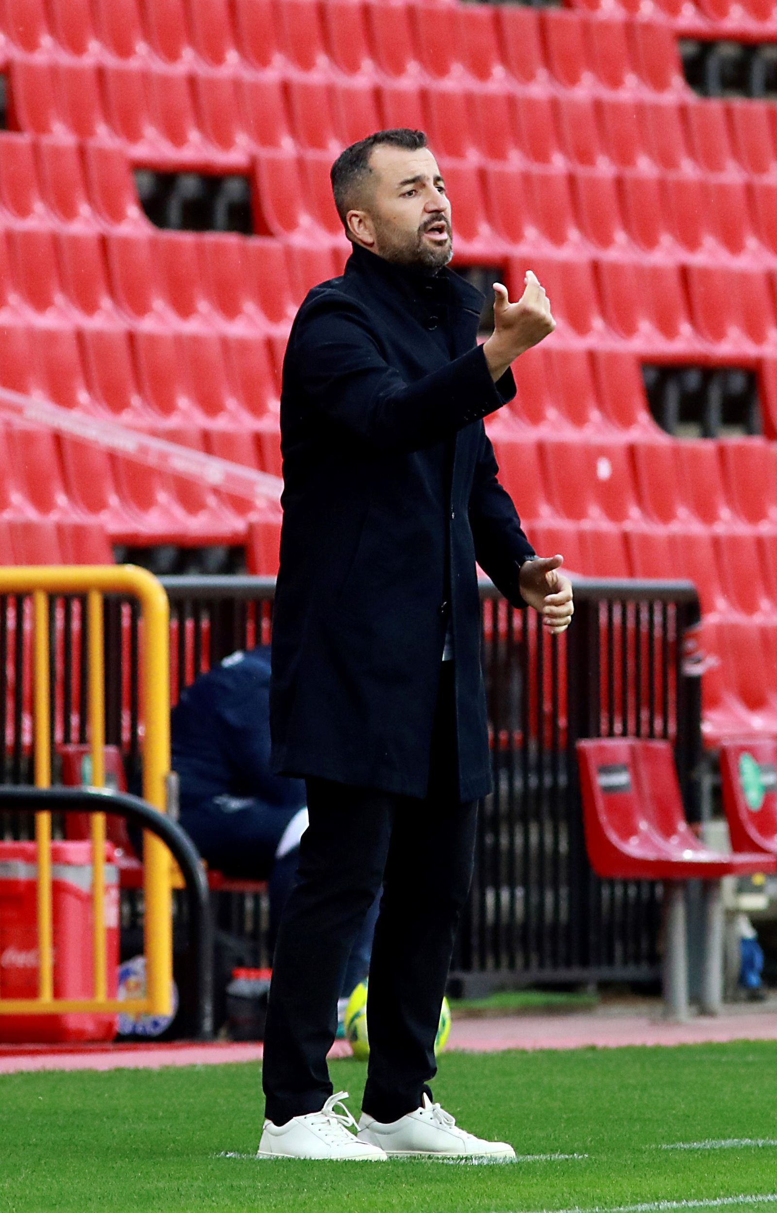 El técnico, durante el partido ante el Getafe.