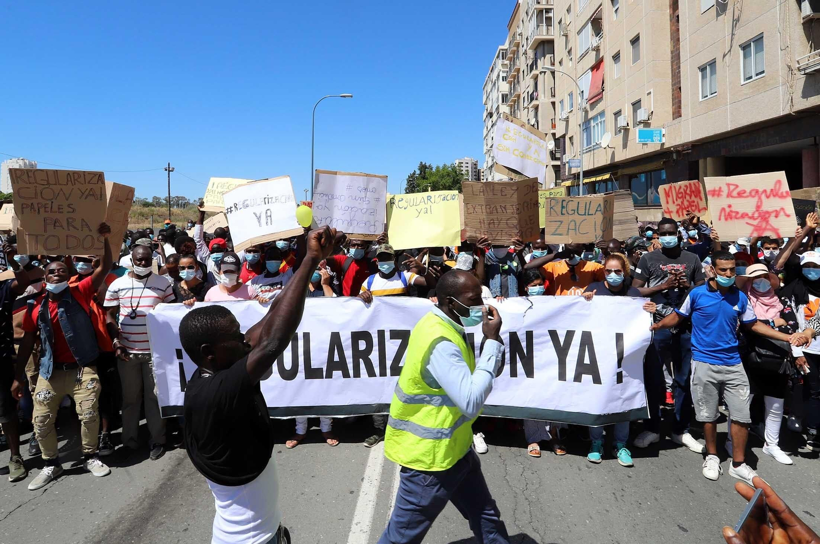 Imágenes de la manifestación por la regularización de inmigrantes