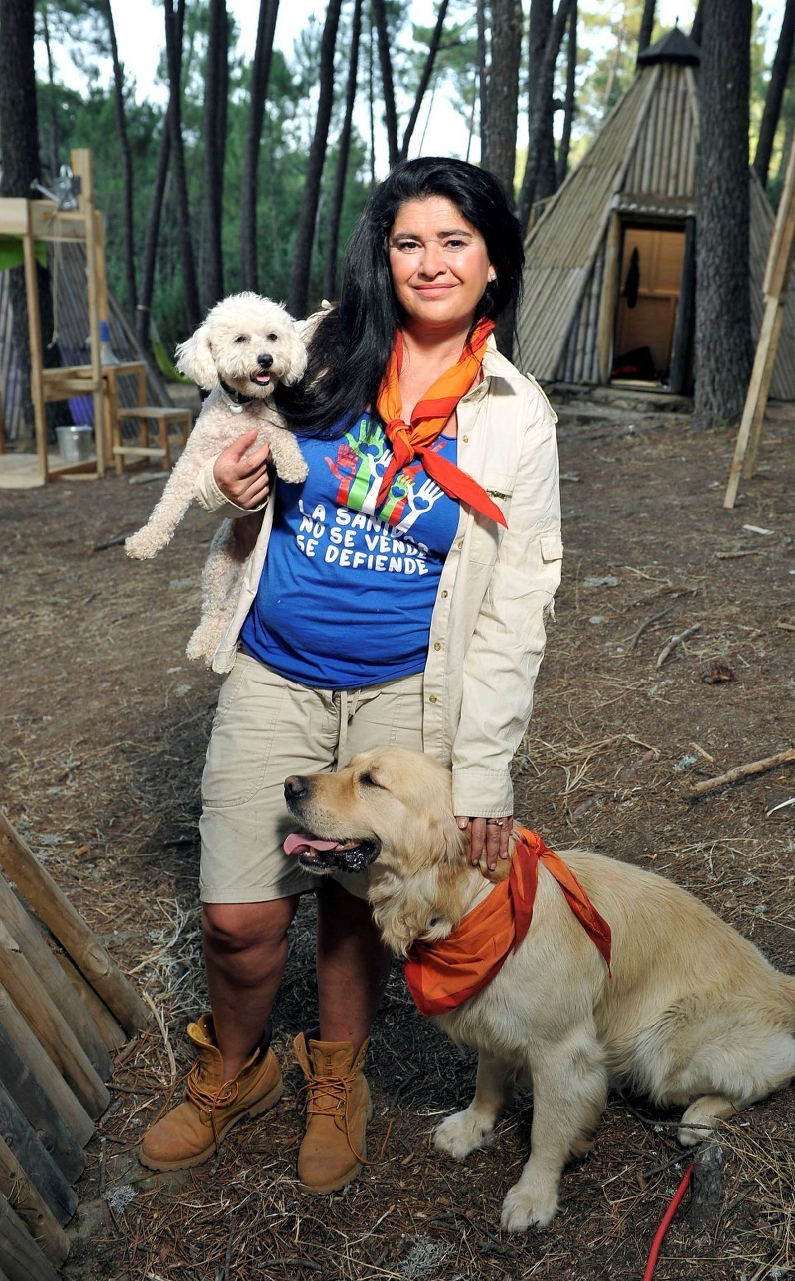 Lucía Etxebarria en su participación en 'Campamento de verano'.