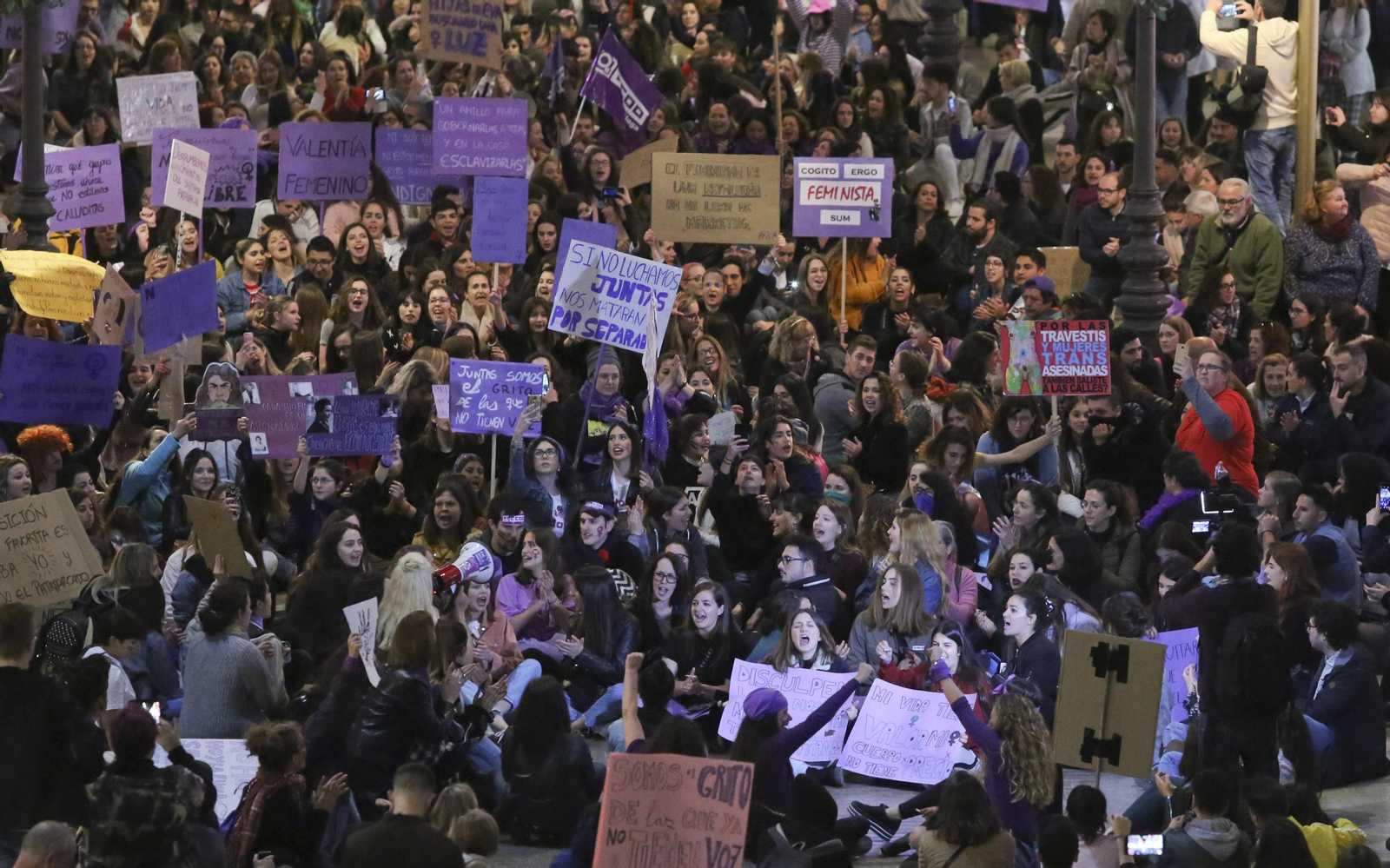 Las imágenes de la manifestación del Día de la Mujer en Málaga