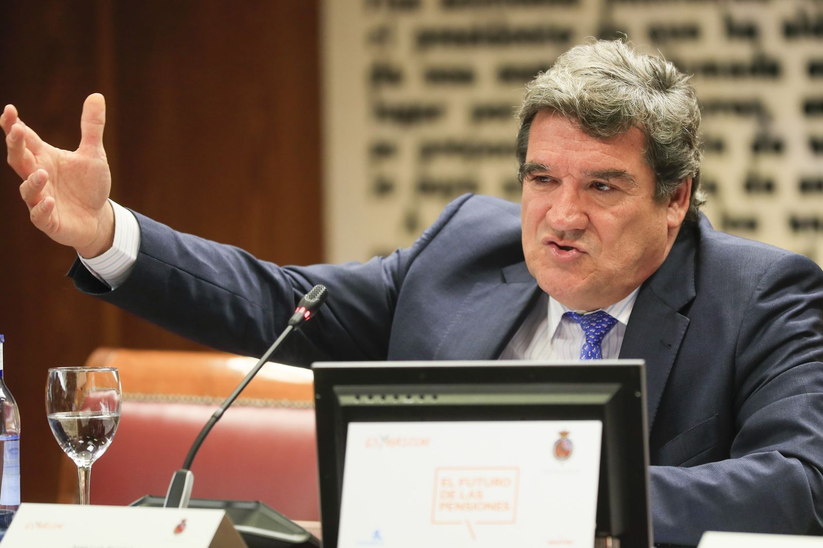 El ministro de Inclusión, Seguridad Social y Migraciones, José Luis Escrivá, en las jornadas, este lunes.