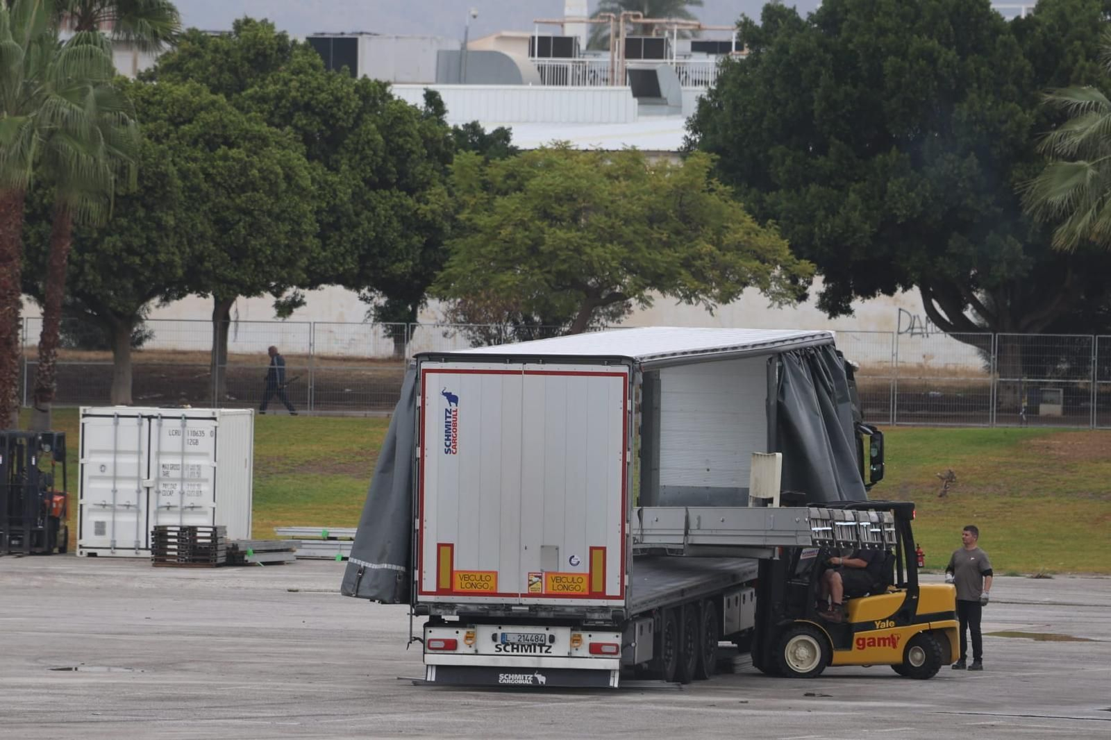 Primeros montajes en el Carpena para la Copa Davis y Billie Jean King Cup