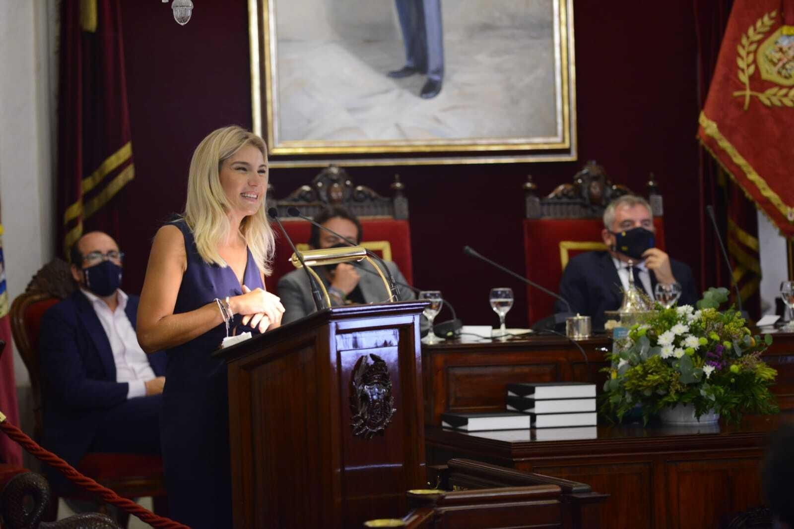 Sandra Golpe, durante la presentación del Trofeo que se disputa este miércoles.