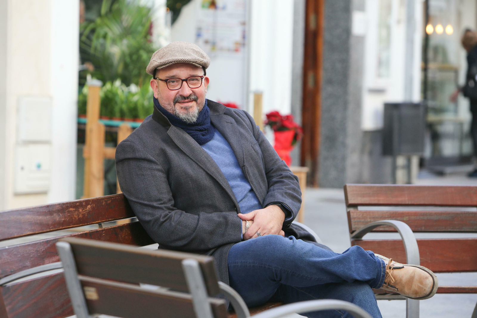 José Ramón de Castro González 'Ramoni' en una céntrica calle de Chiclana.