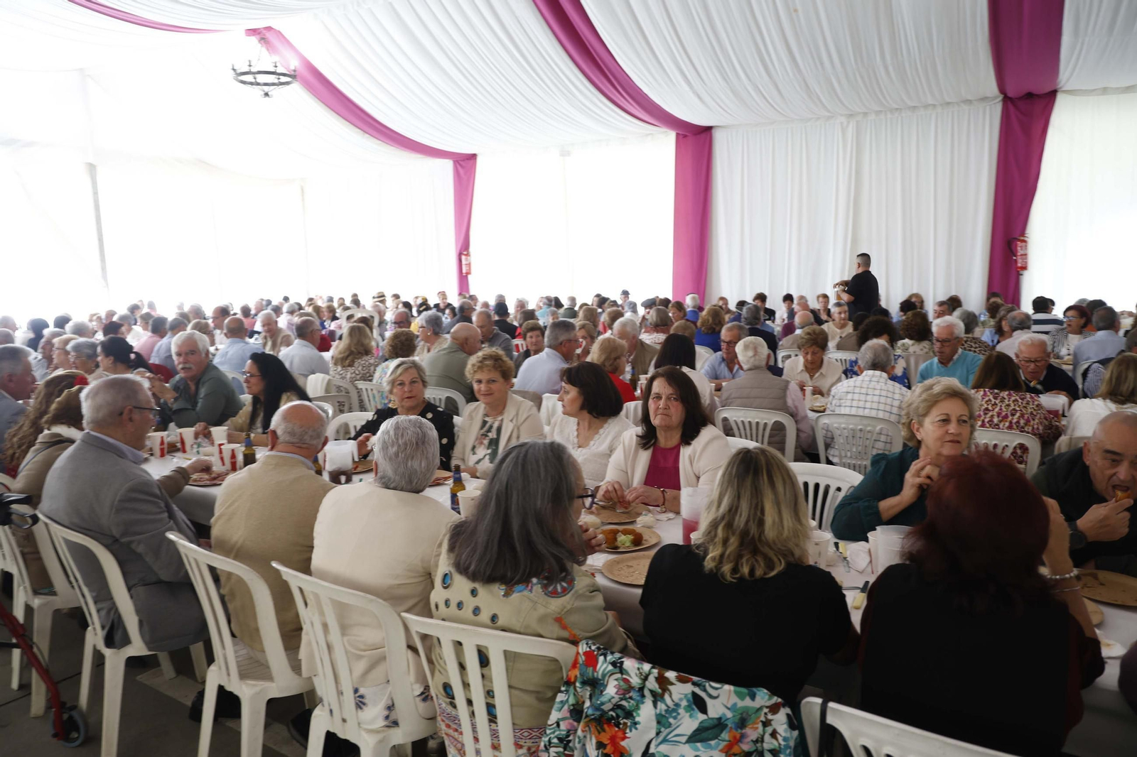 Fotos del almuerzo para mayores en la Feria de Castellar