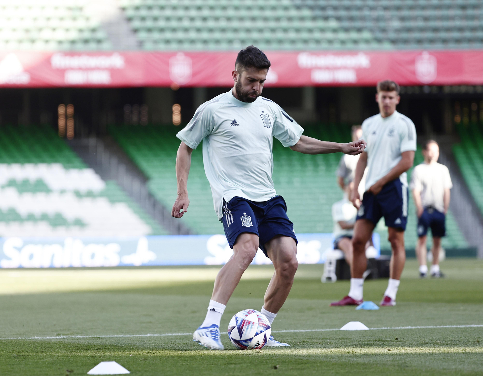 Las imágenes de la selección española en Sevilla