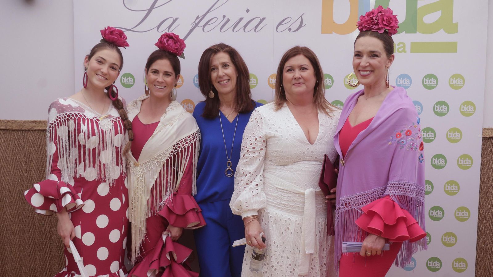 Carmen Porres, hija y madre; Auxi Mallén; Marga Ruiz; y Eva Fernández.