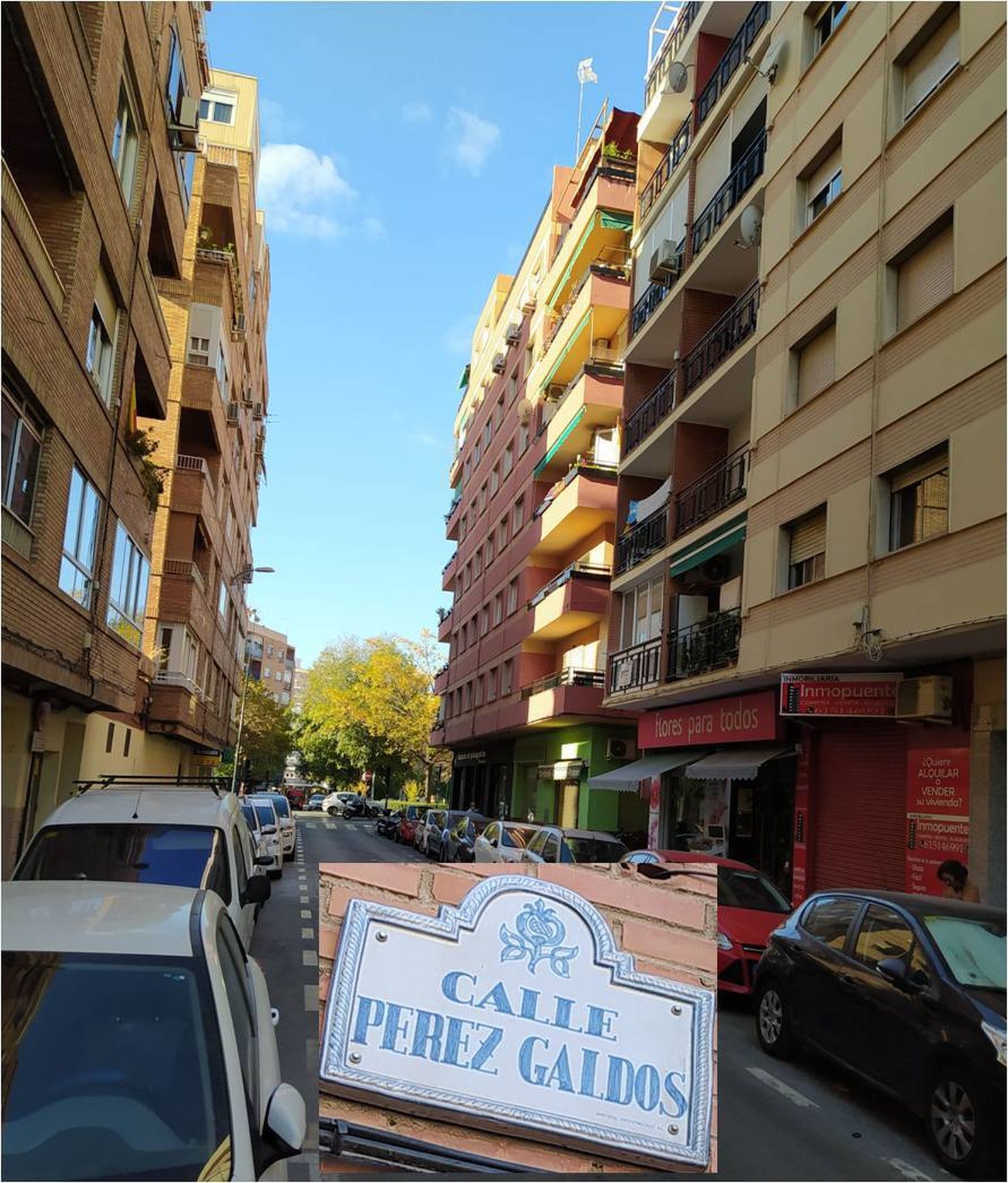 Granada. Calle Pérez Galdós, desde Gonzalo Gallas