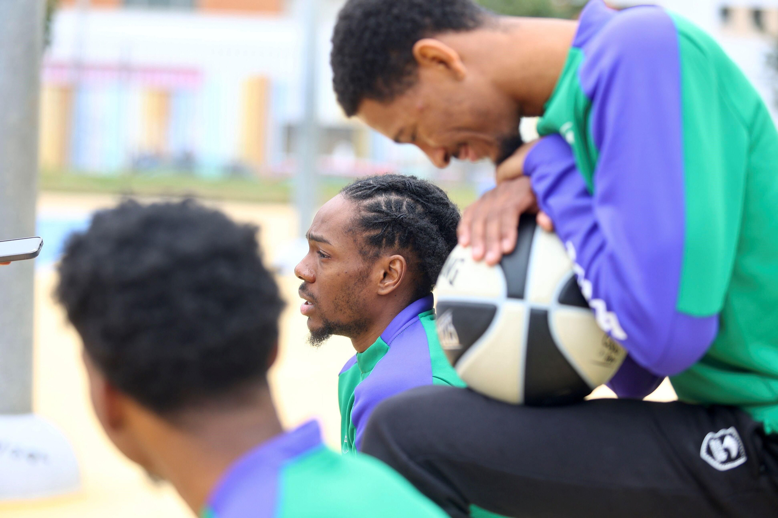 Kendrick Perry, Tyson Carter y Kameron Taylor, en el Parque del Oeste
