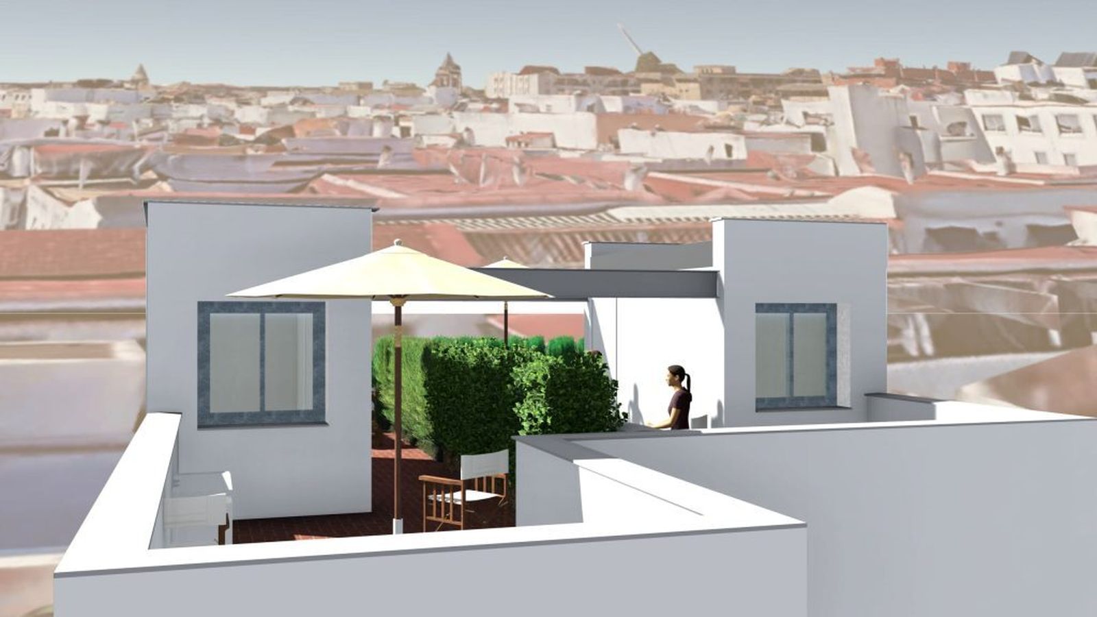 Reconstrucción de la azotea de la vivienda del edificio.