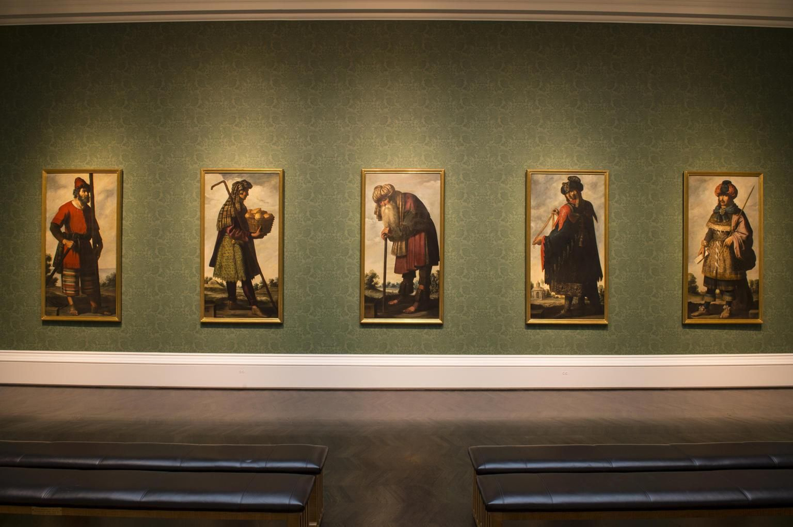 Obras de la serie, con el retrato del patriarca Jacob en el centro, en el Meadows.