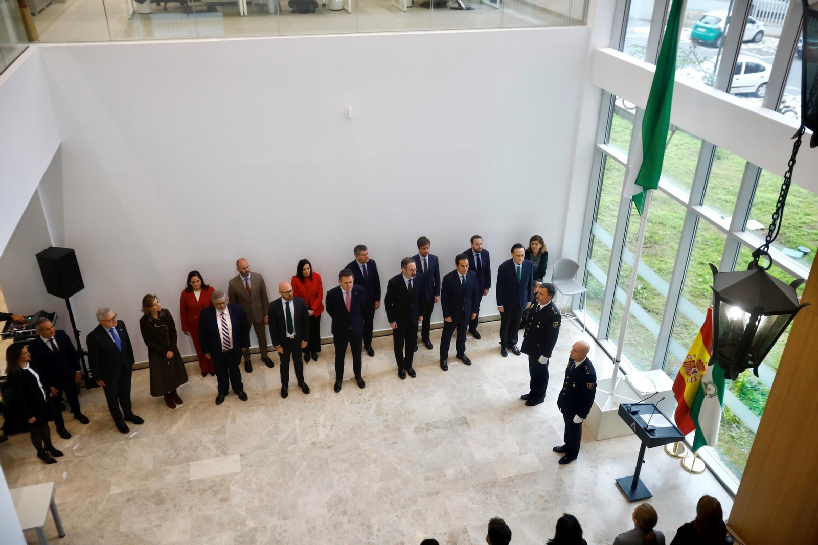Momento del acto del canto del Himno de Andalucía