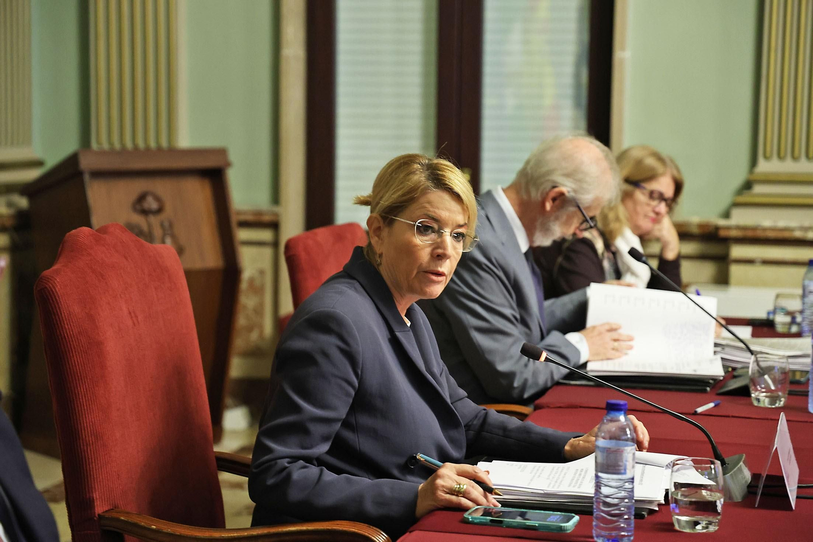 La alcaldesa, Pilar Miranda, durante una de sus intervenciones en el Pleno extraordinario de este lunes para tratar el Avance del PGOM.