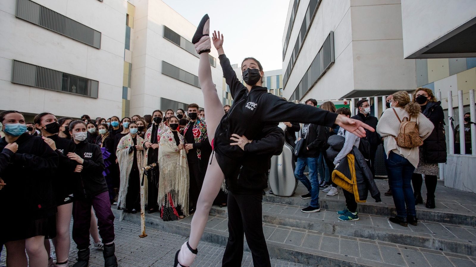 La protesta de los jóvenes estudiantes dejó imágenes como ésta