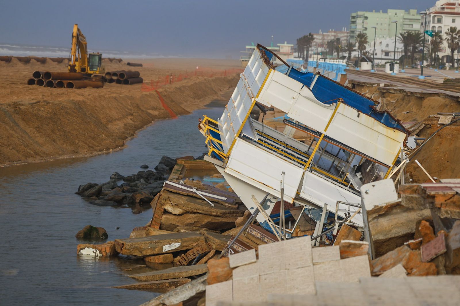 Fotografías de las zonas más perjudicadas de Matalascañas tras los últimos temporales