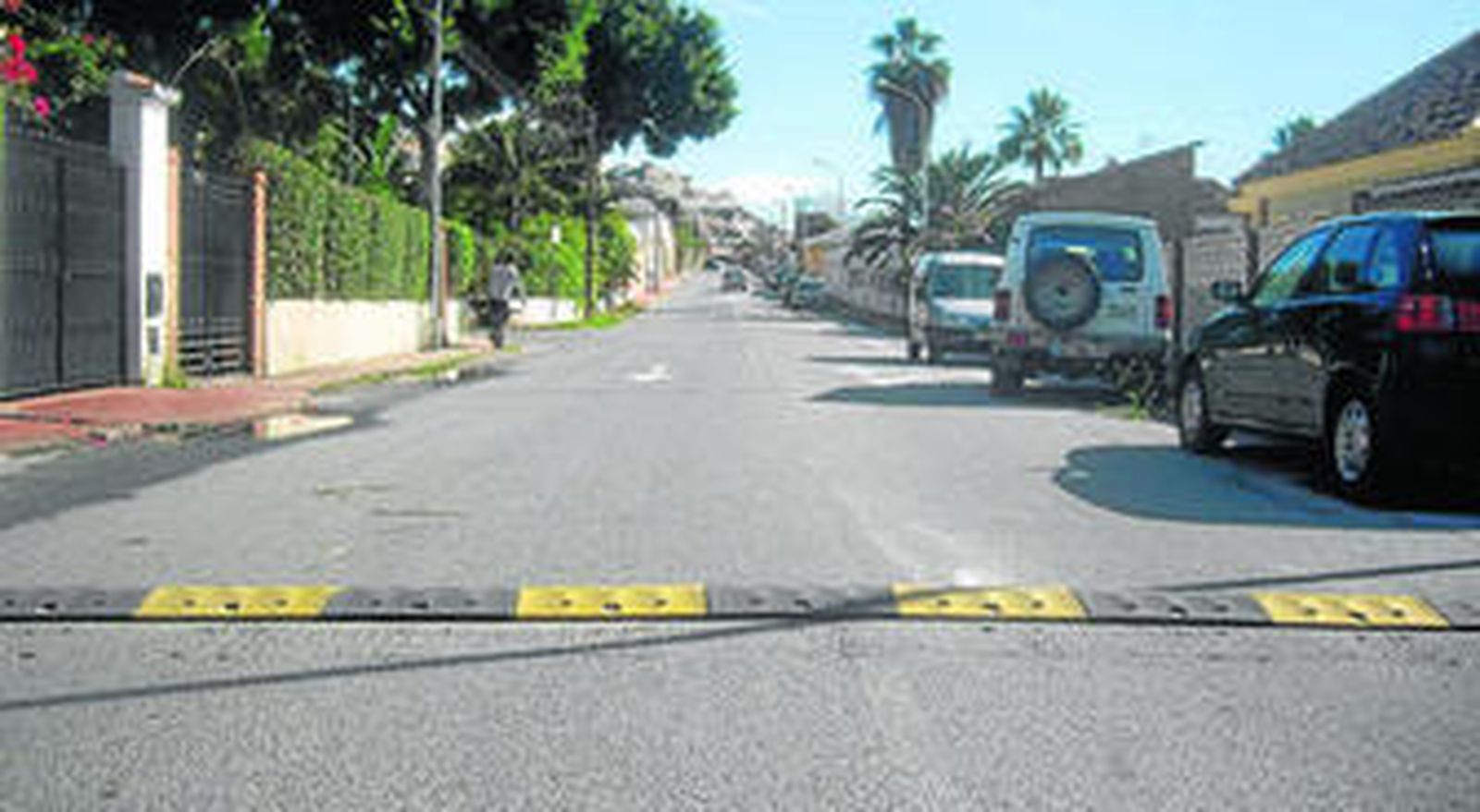 Badén instalado en el Camino Viejo de Vélez de la urbanización Cotomar de Rincón de la Victoria.