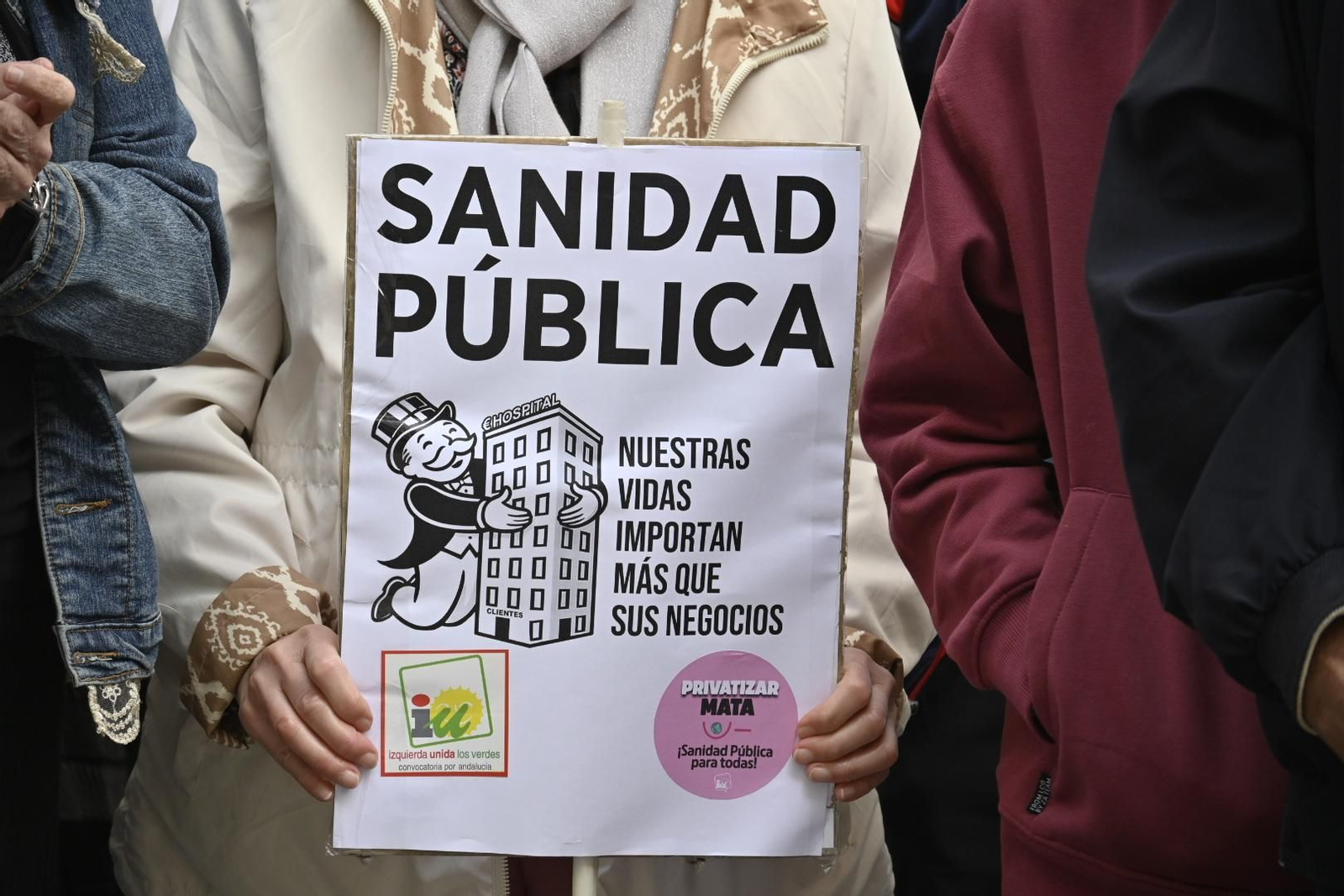 Imágenes de la concentración por una sanidad pública