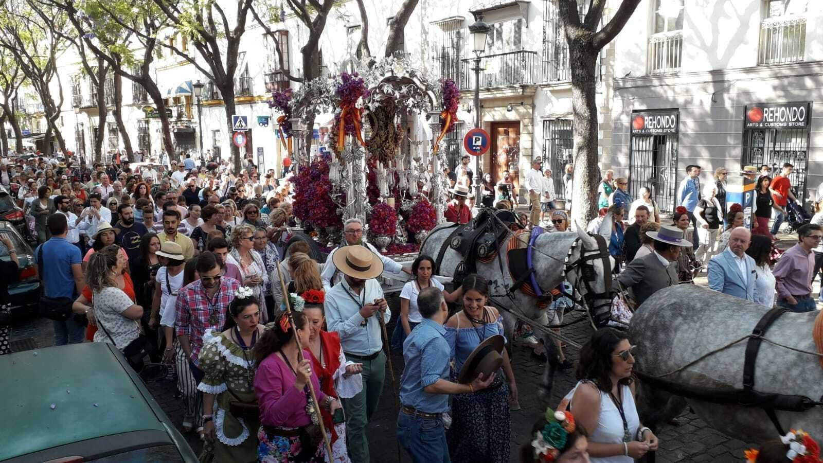 Las imágenes de la salida de la hermandad de Jerez al Rocío