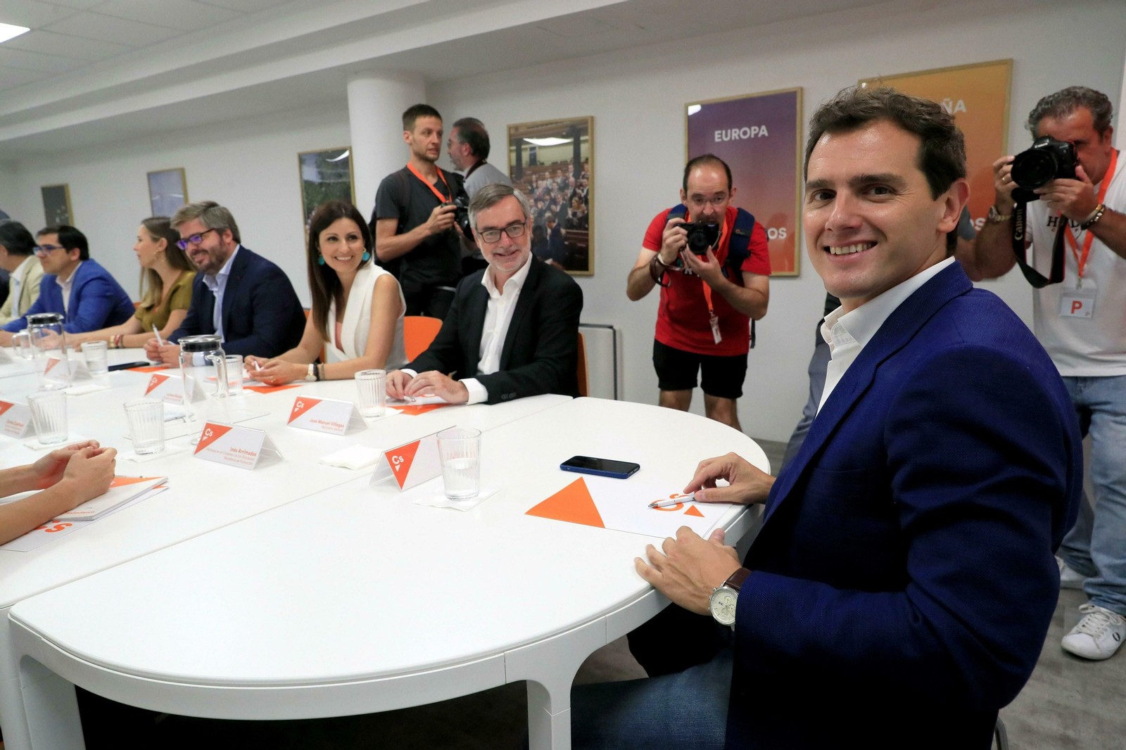 El líder de Ciudadanos, Albert Rivera, durante la reunión del Consejo Permanente de Ciudadanos, este lunes en Madrid. El líder de Ciudadanos, Albert Rivera, durante la reunión del Consejo Permanente de Ciudadanos, este lunes en Madrid.