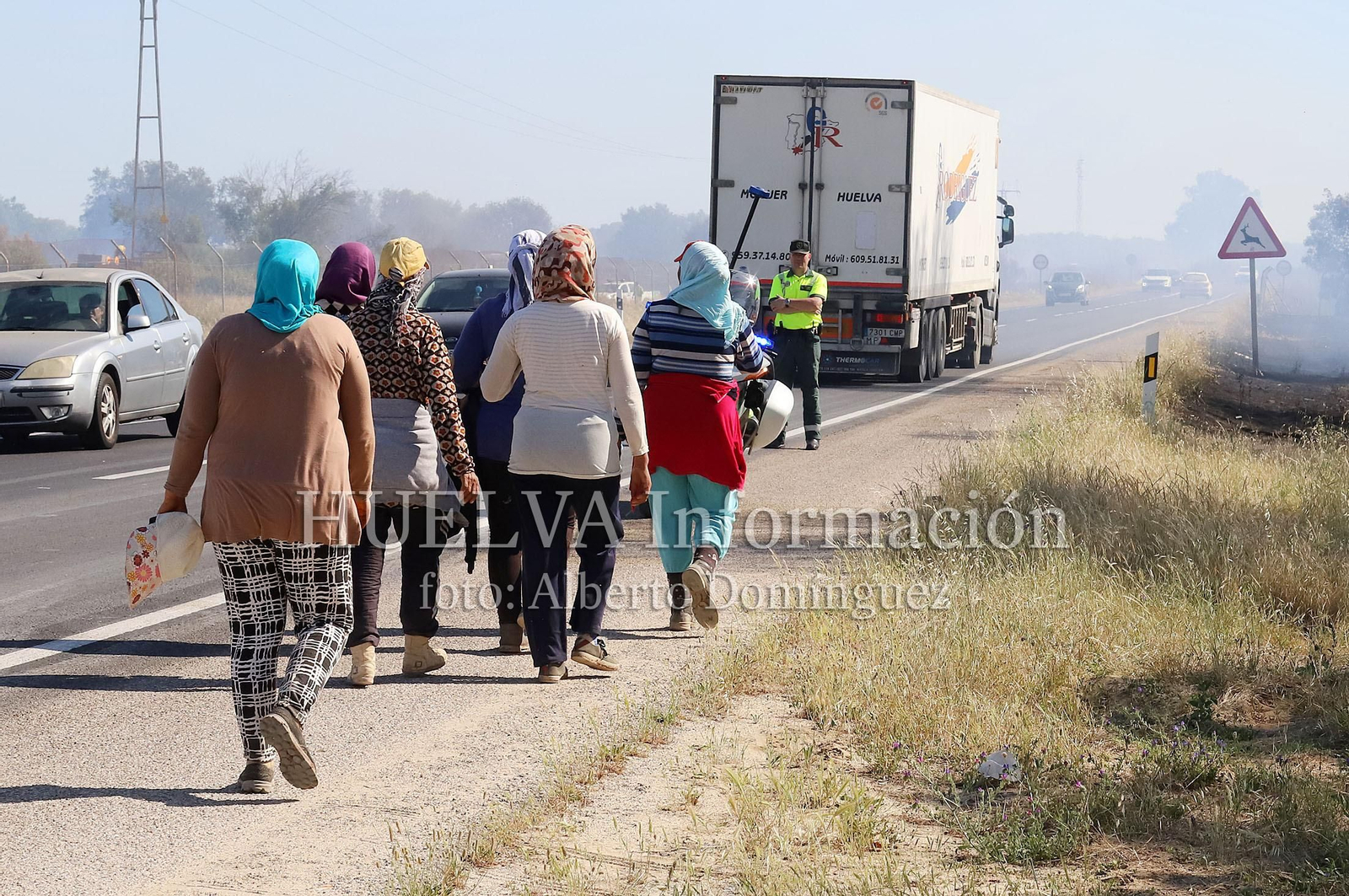 Imágenes del incendio en Doñana
