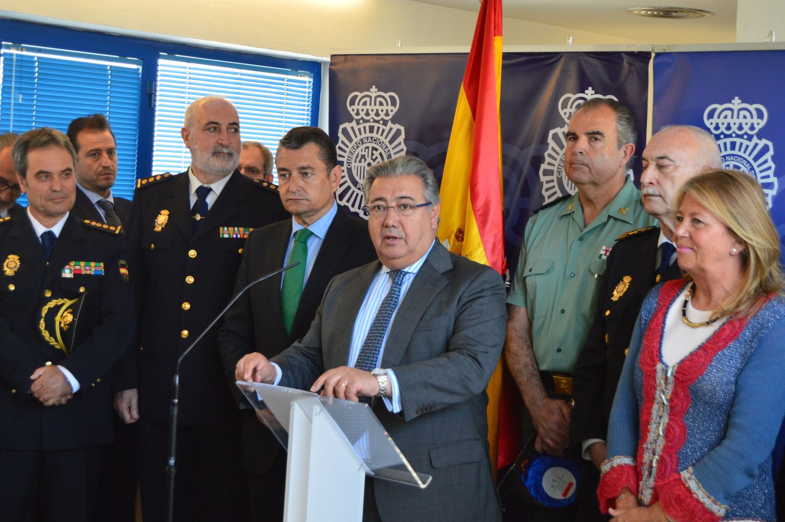 El ministro del Interior esta mañana en Marbella.