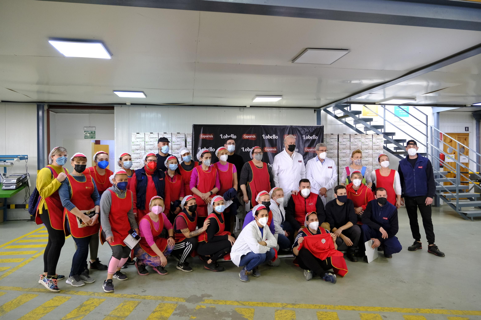 Fotogalería de la visita de Vicente del Bosque a Grupo Caparrós.