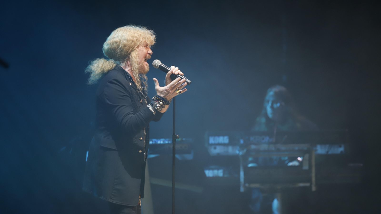 Manuel Martínez, de Medina Azahara, en un concierto del grupo.