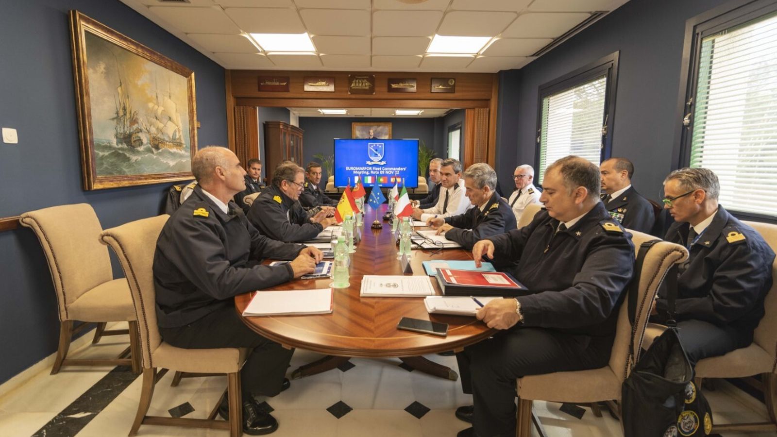 Un momento del encuentro .