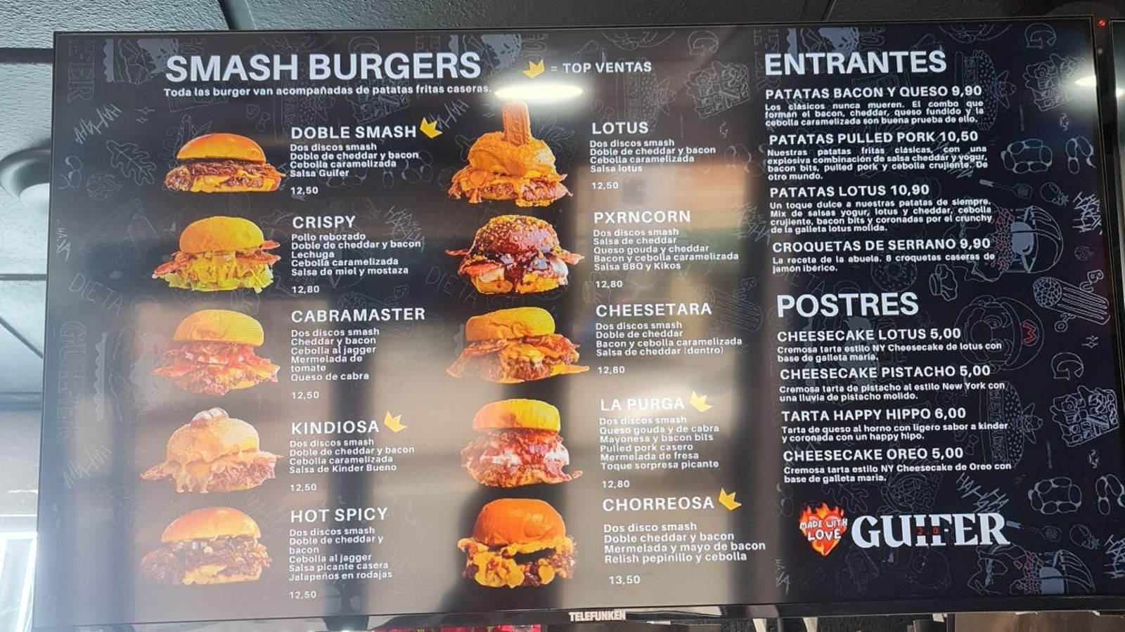 Principales hamburguesas.