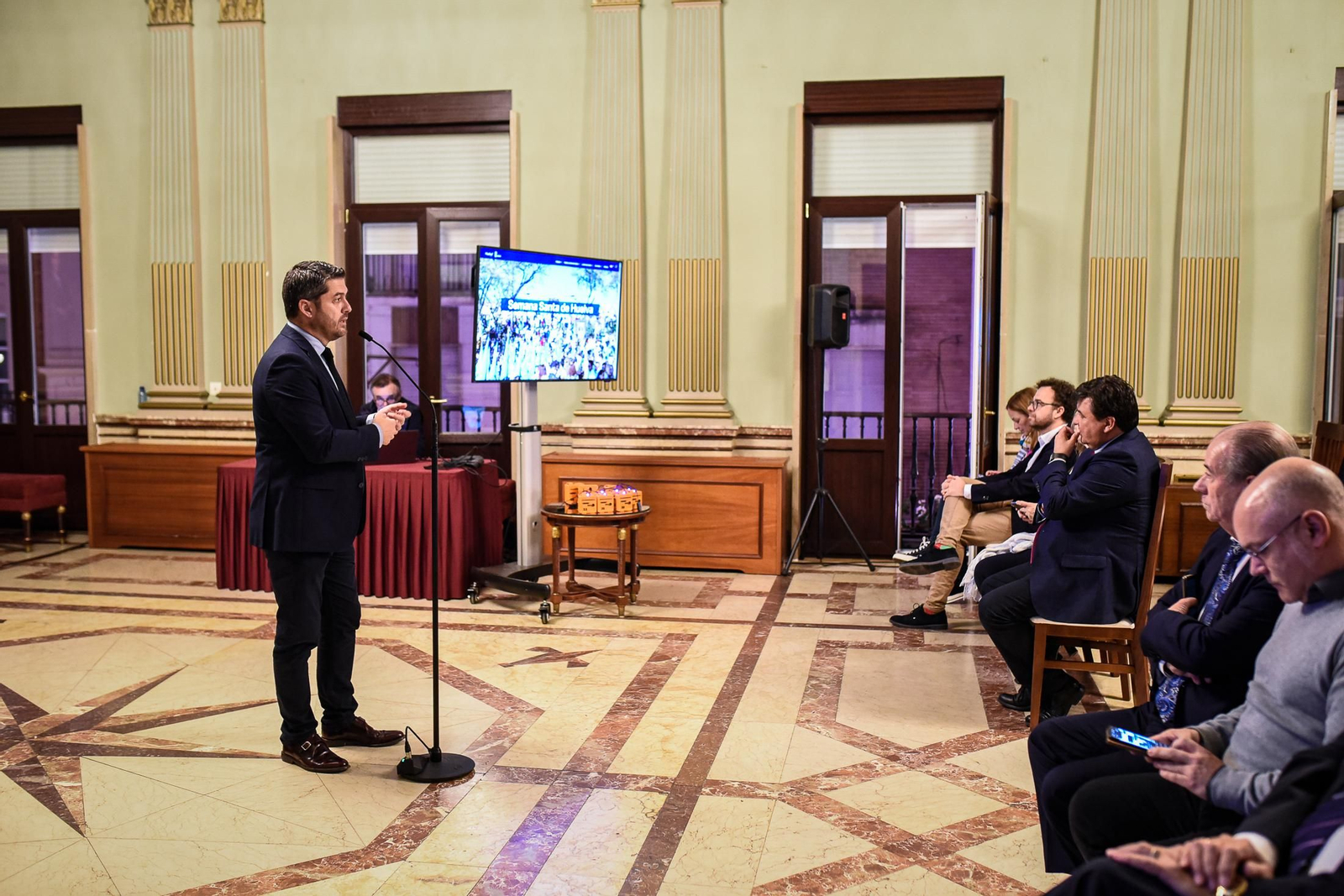 Imágenes de la presentación de la Web Turística Oficial de la Semana Santa de Huelva