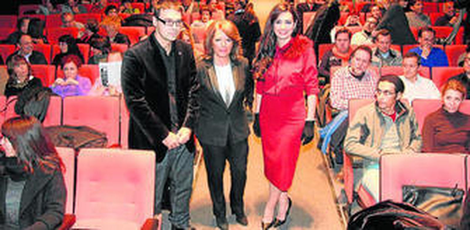 Manuela Gómez, Pablo García Casado y Susana Córdoba, ayer, en la Filmoteca.