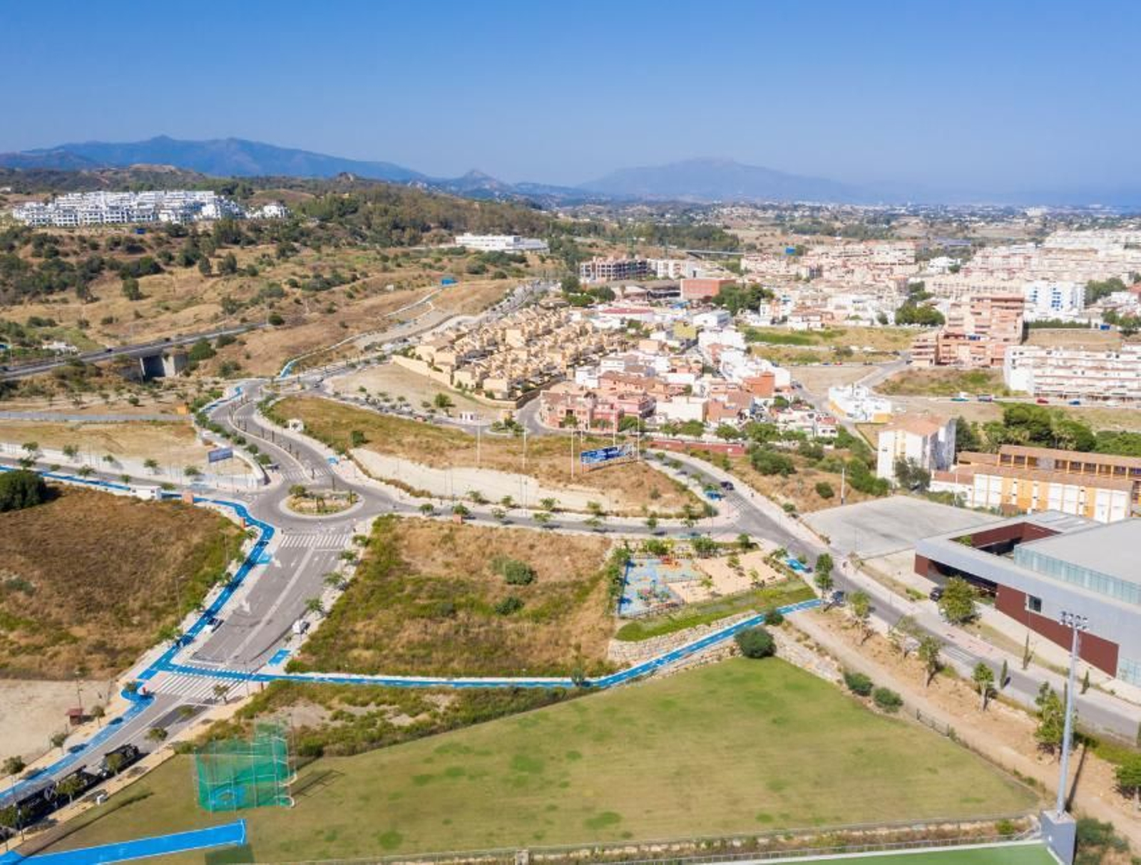 Vista aérea de la zona de Juan Benítez, en Estepona. Vista aérea de la zona de Juan Benítez, en Estepona.