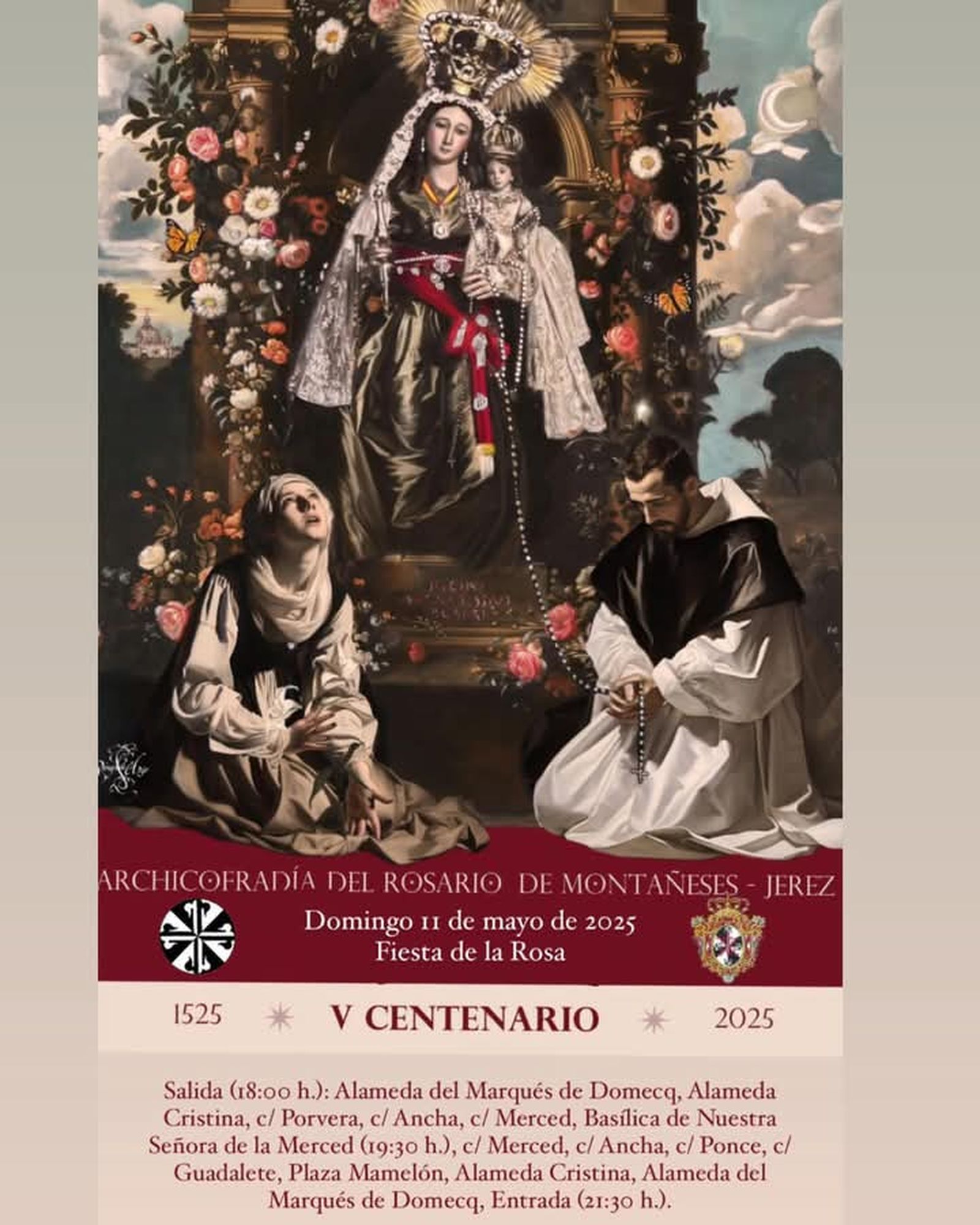 Cartel anunciador de la efeméride.