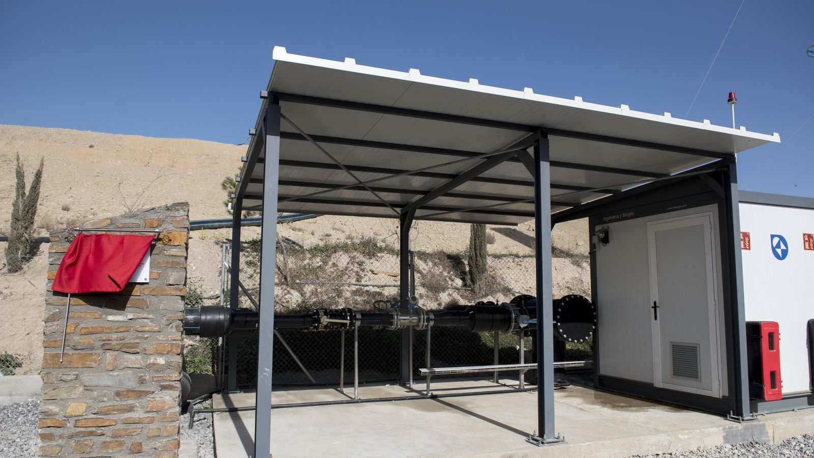 Tuberías por las que saldrá el biogás generado