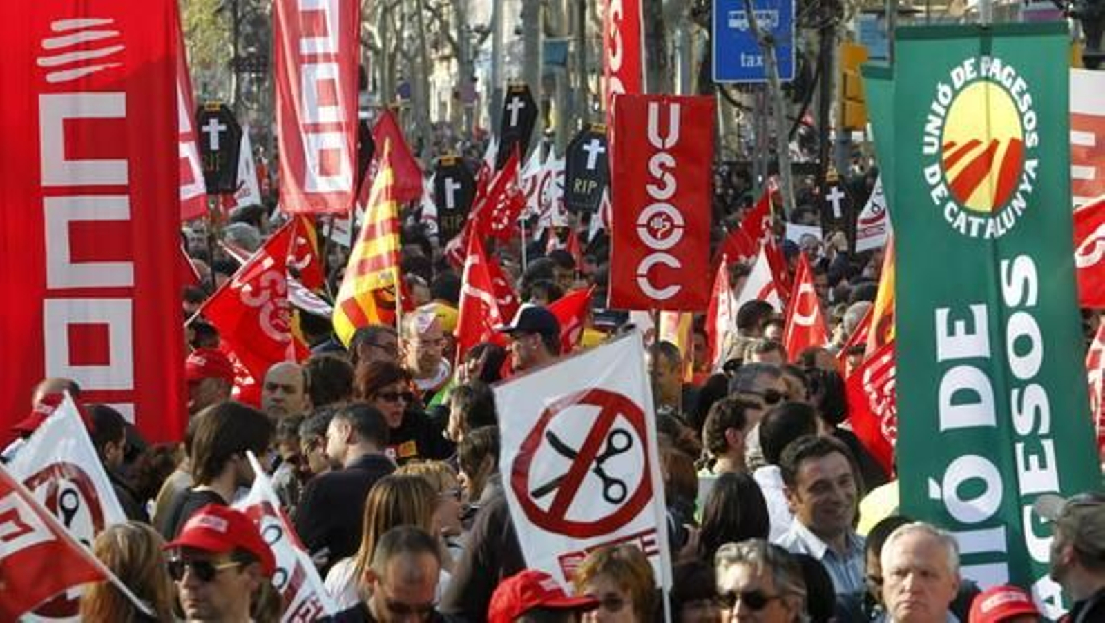 Las imágenes de la huelga general en España