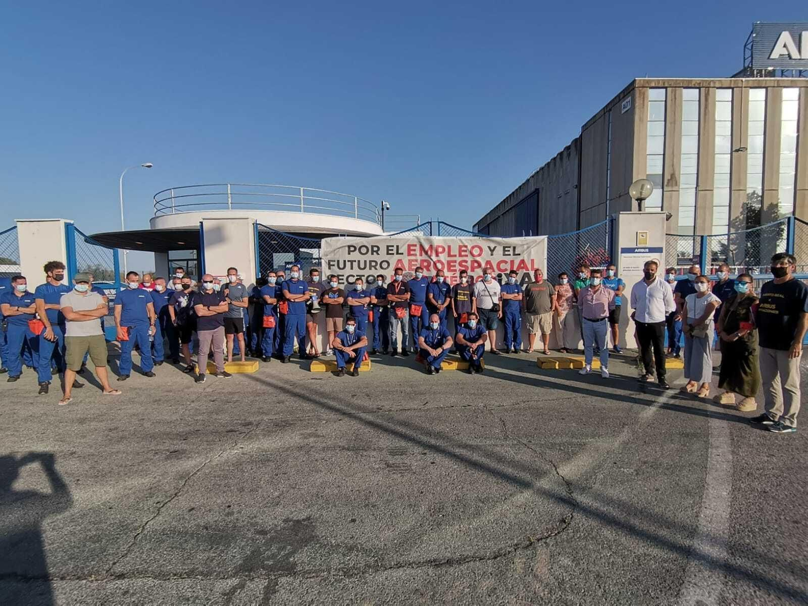 Última movilización del comité de Airbus Puerto Real