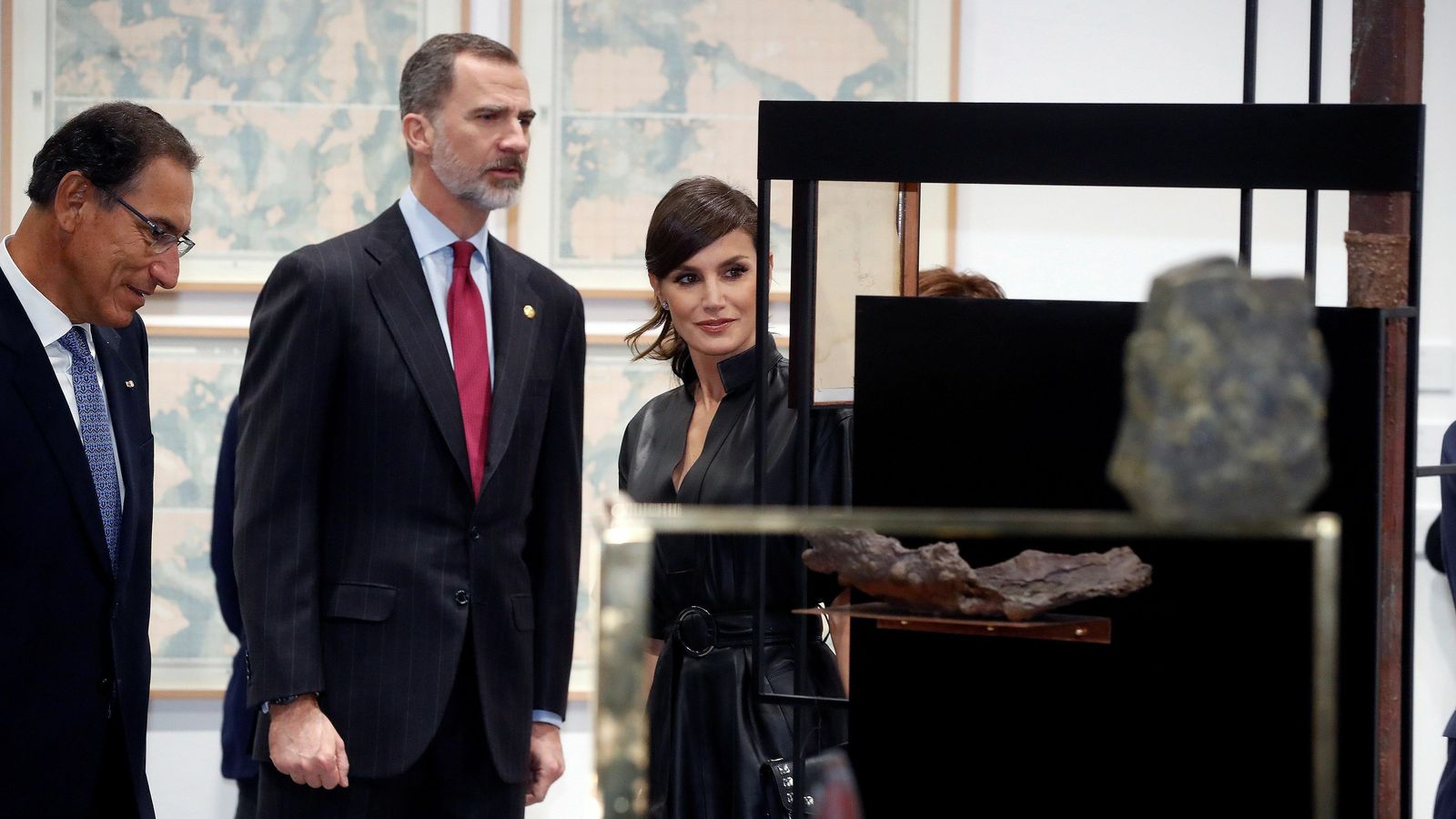 Los Reyes junto al presidente de Peru, Martín Vizcarra, en la inauguración oficial de Arco.