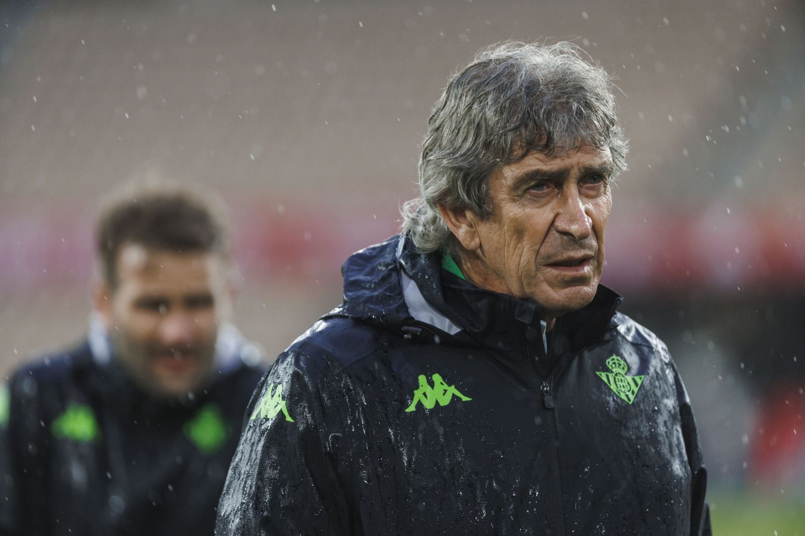 Pellegrini, en un entrenamiento previo a la Copa.