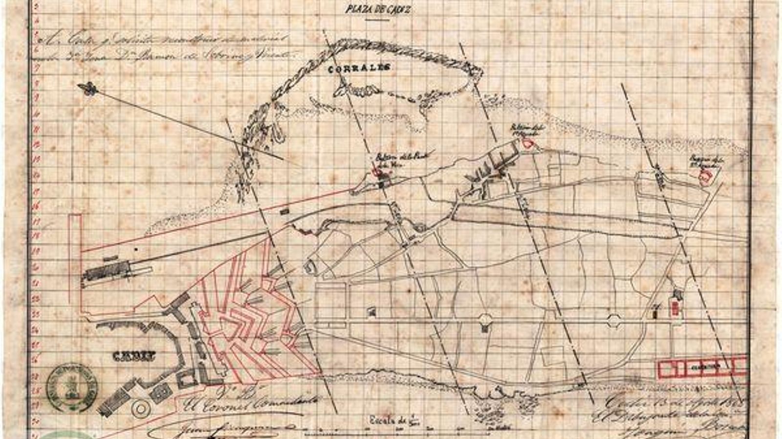 Plano de las Zonas Polémicas (Archivo Histórico Provincial de Cádiz)