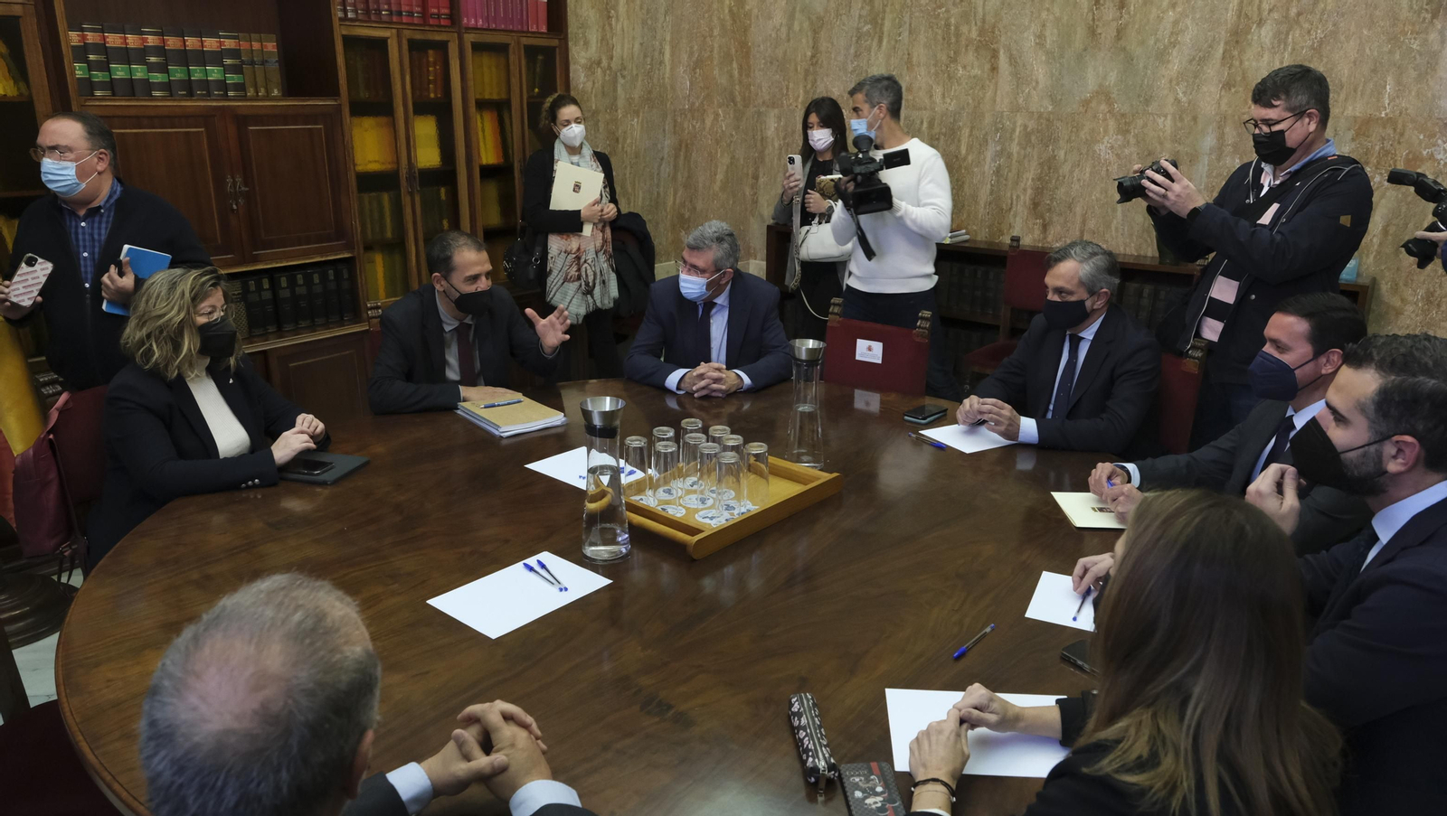 Imágenes de la visita a las obras del AVE en Almería.