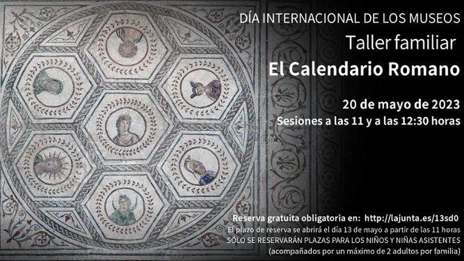 Imagen promocional del taller familiar sobre el calendario romano