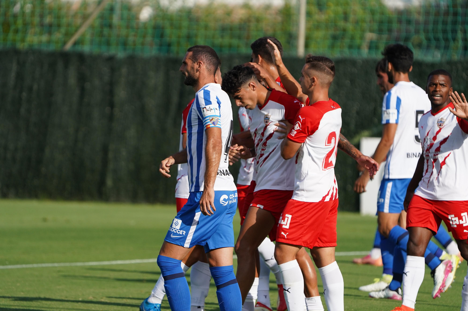 Celebración del 1-0 de la UD Almería.