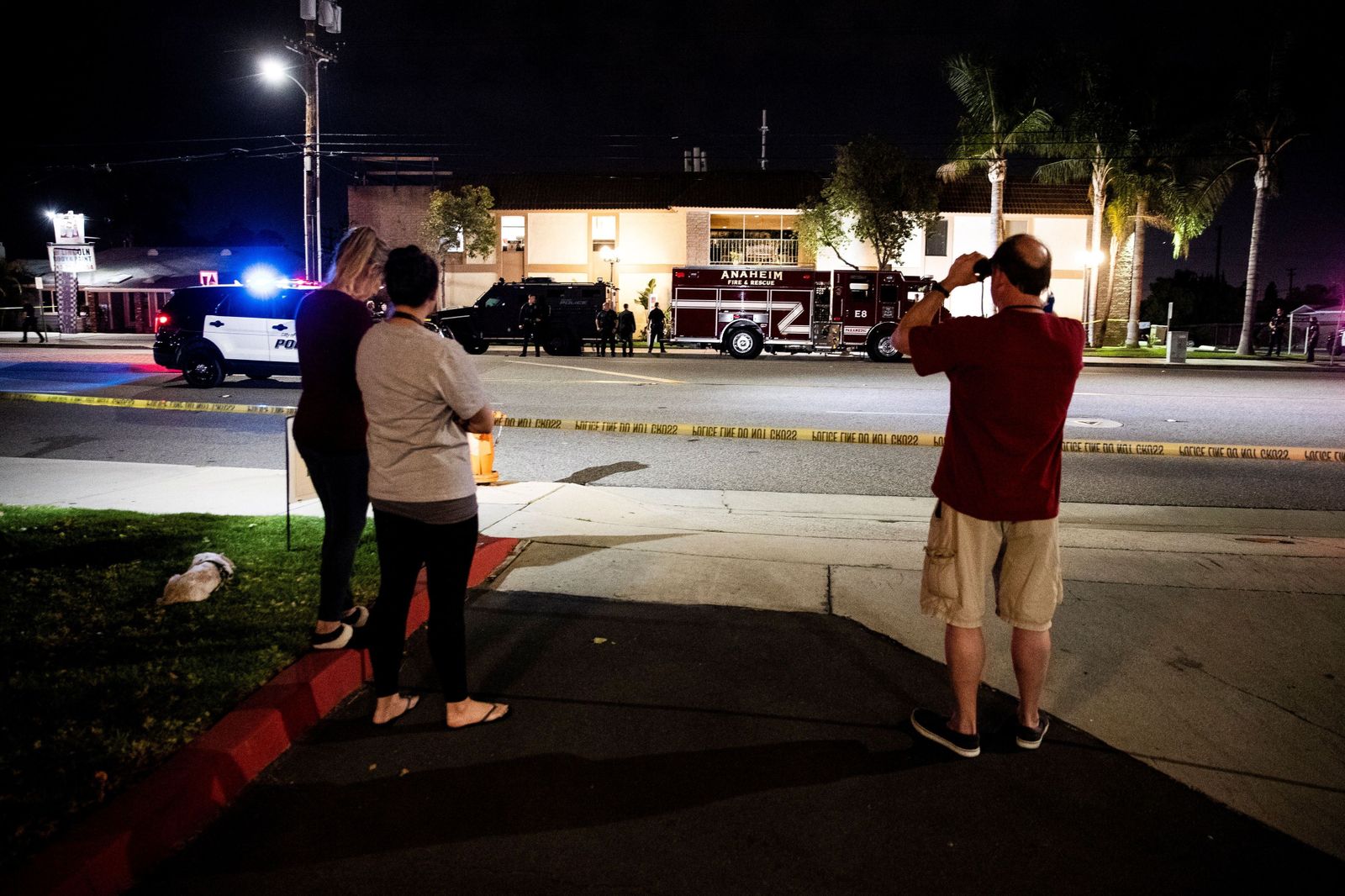 Zona acordonada tras un tiroteo.