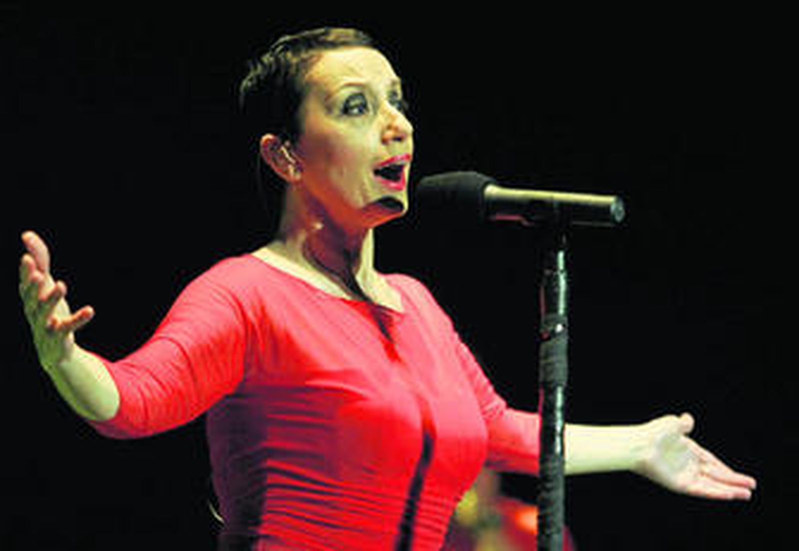 La cantante Luz Casal, durante un concierto reciente.